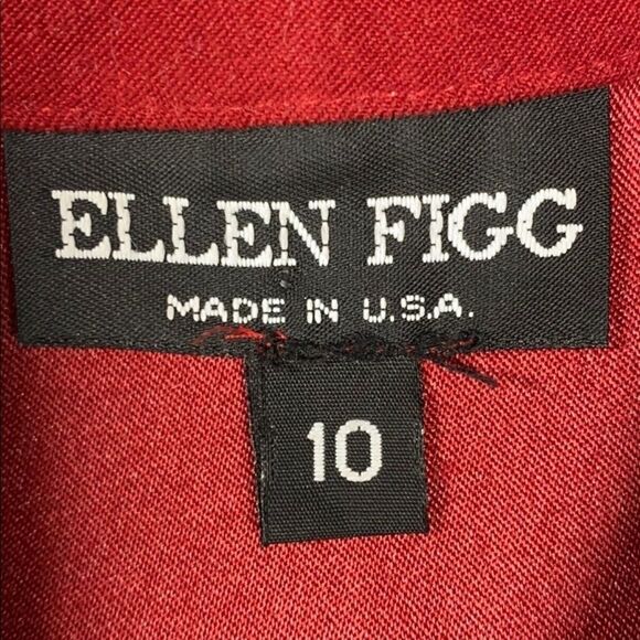 Ellen Fog Red Micro-Fiber Button Front Jacket - Picture 5 of 6
